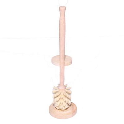 Beech Wood Handle Toilet Brush Set